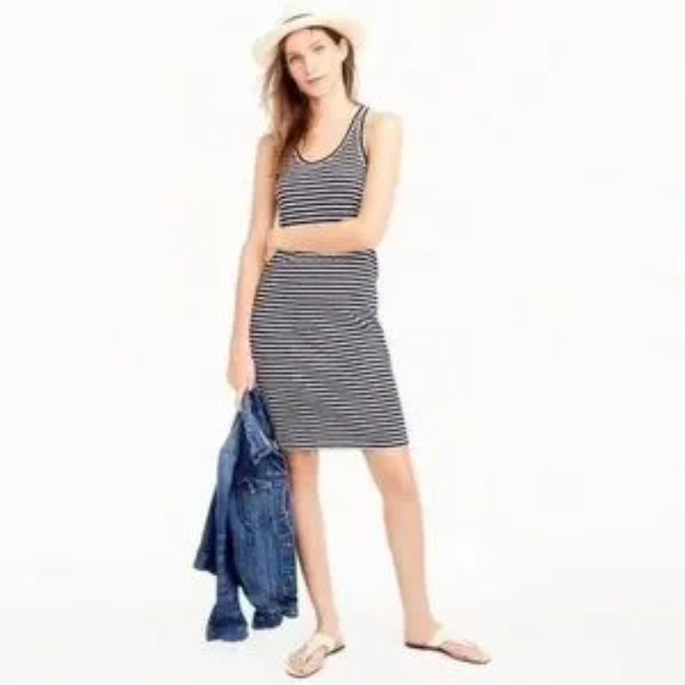 J. Crew Women's Striped Racerback Tank Dress Size Small